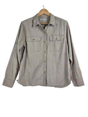 Outerknown Beige Button-Down Casual Shirt